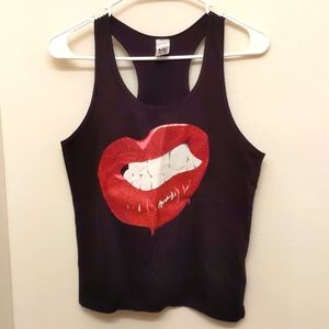 Zumba Lips Black Tank Top